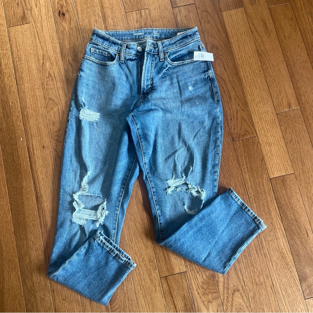 NWT OLD NAVY Curvy High Rise OG Straight Ankle Jeans Women Size 4